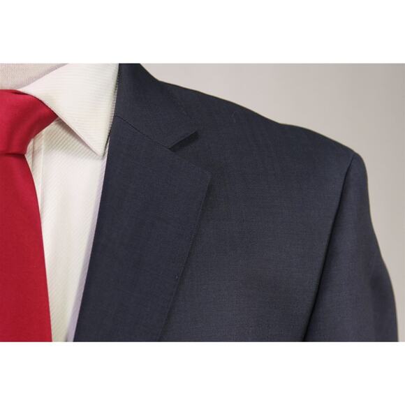 Hugo Boss The Jam/Sharp Solid Navy Blue Super 130's Wool 2-Btn Suit 40L - Picture 4 of 11